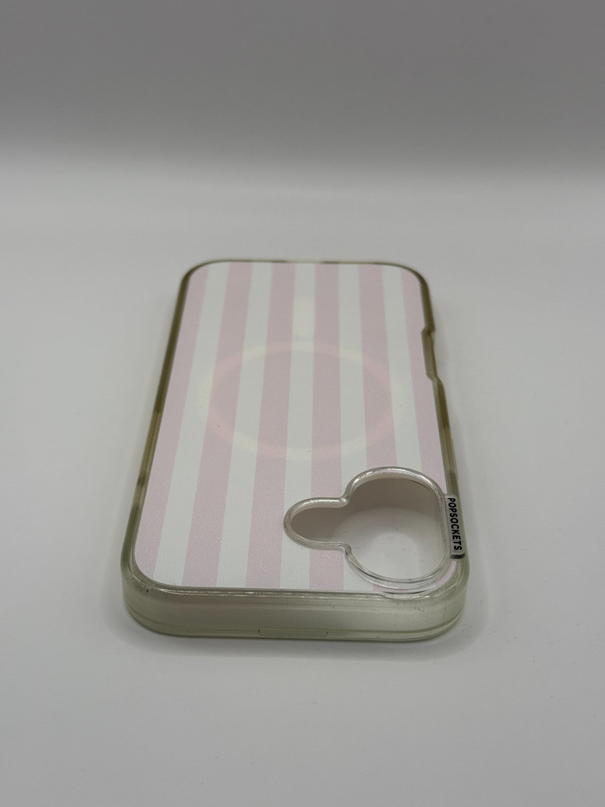PopSockets Club Stripe Pink Case For Iphone 16 Used But Excellent