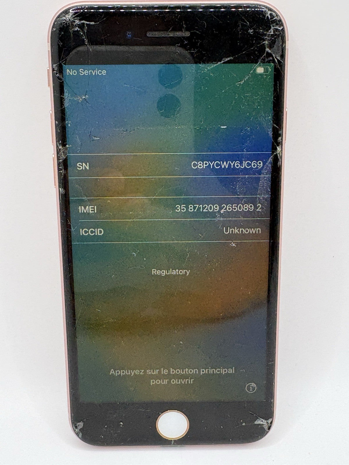 Apple iPhone 8 64GB Rose Gold Faulty