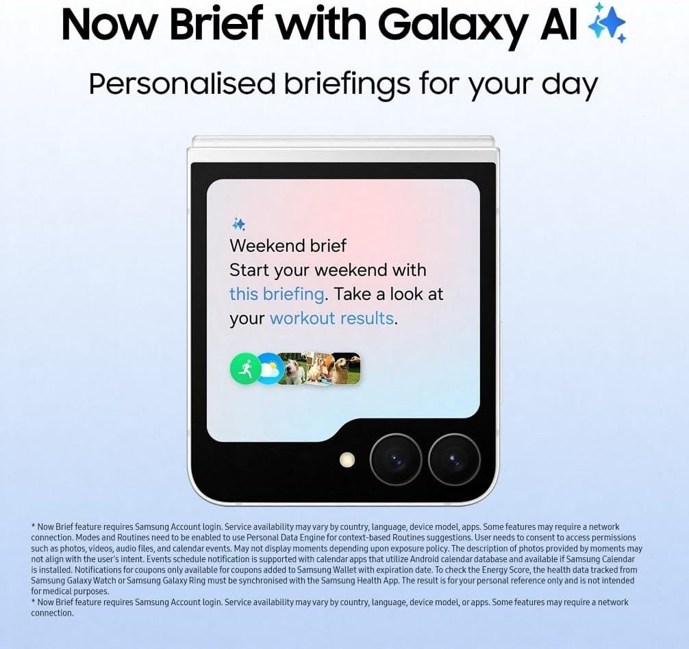 Samsung Galaxy Z Flip7 FE AI Phone 256GB 8GB White Unlocked Brand New Sealed
