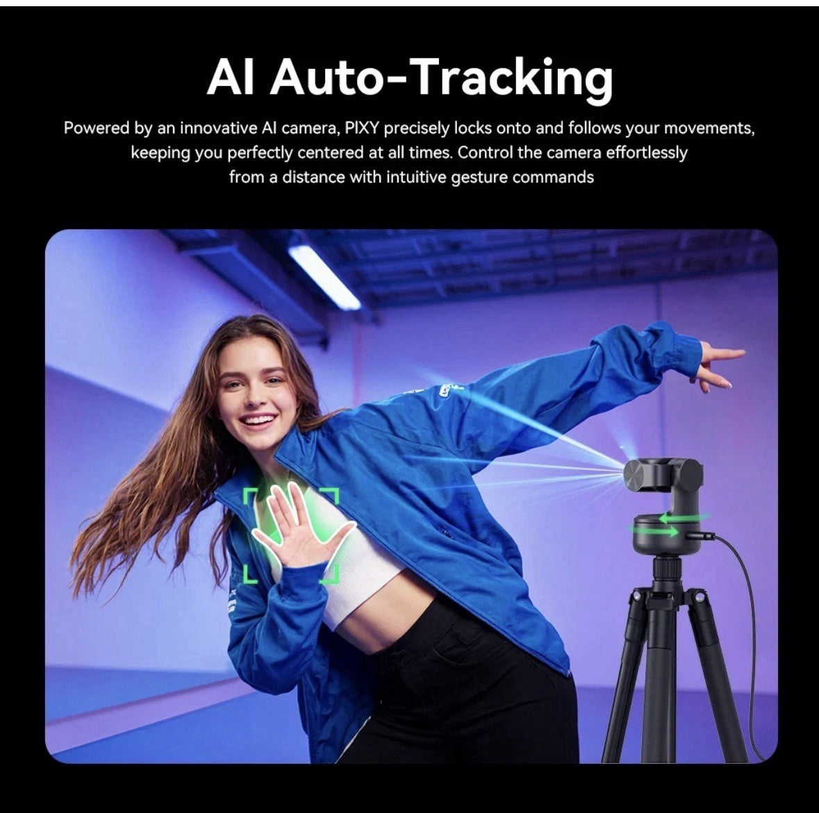 Emeet Pixy with Sony Sensor 4K Dual-Camera AI Tracking Webcam Gesture Control