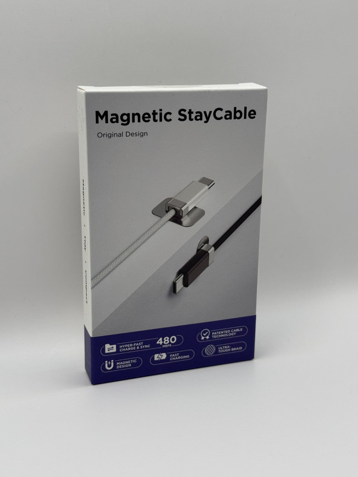 Magtame USB A To C Cable Magnetic 3.3 Ft Black 480Mbps 1m 27W New Sealed