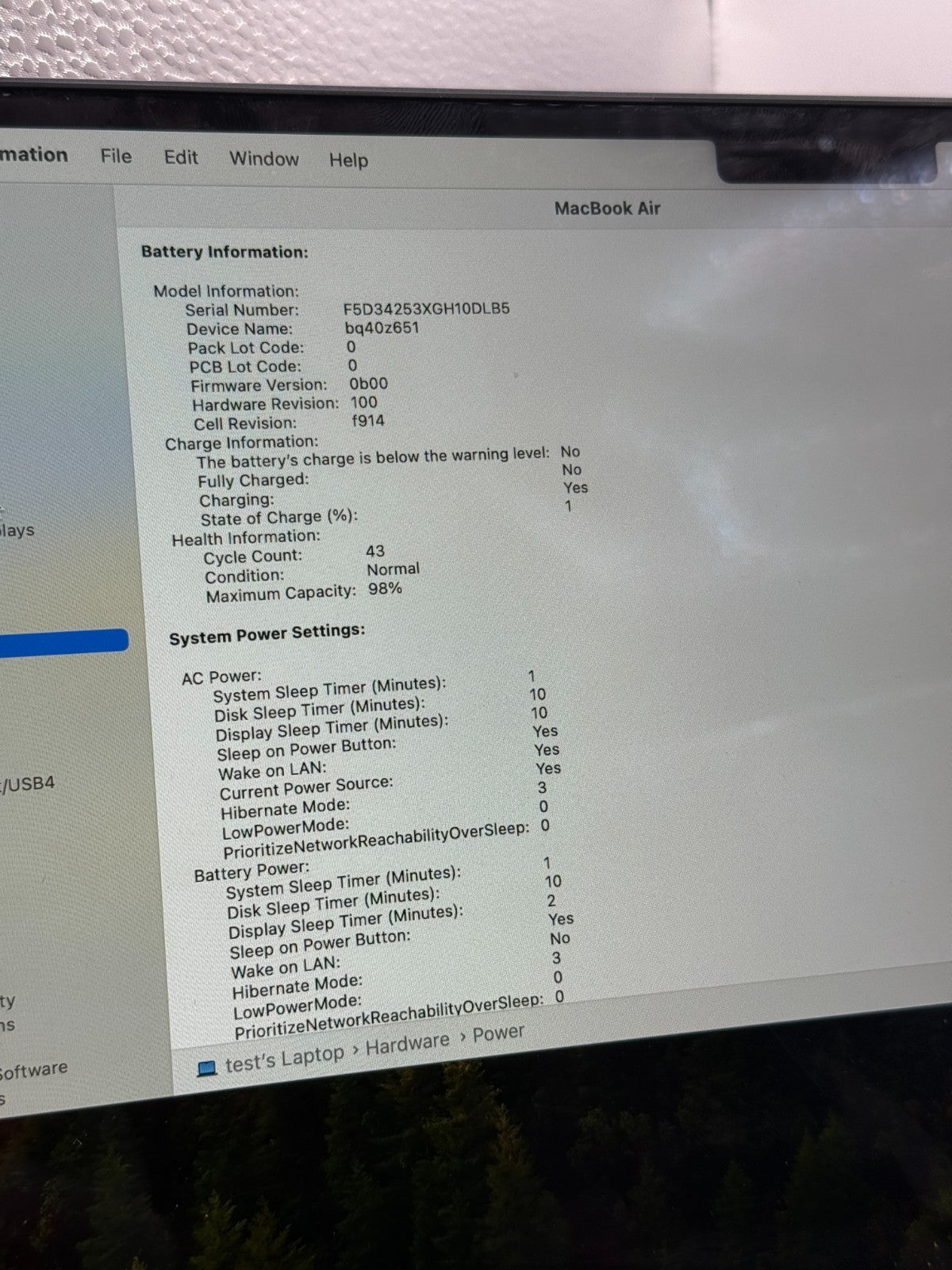 Apple MacBook Air 13.6" 256GB SSD Apple M2 8GB RAM Midnight Excellent Boxed