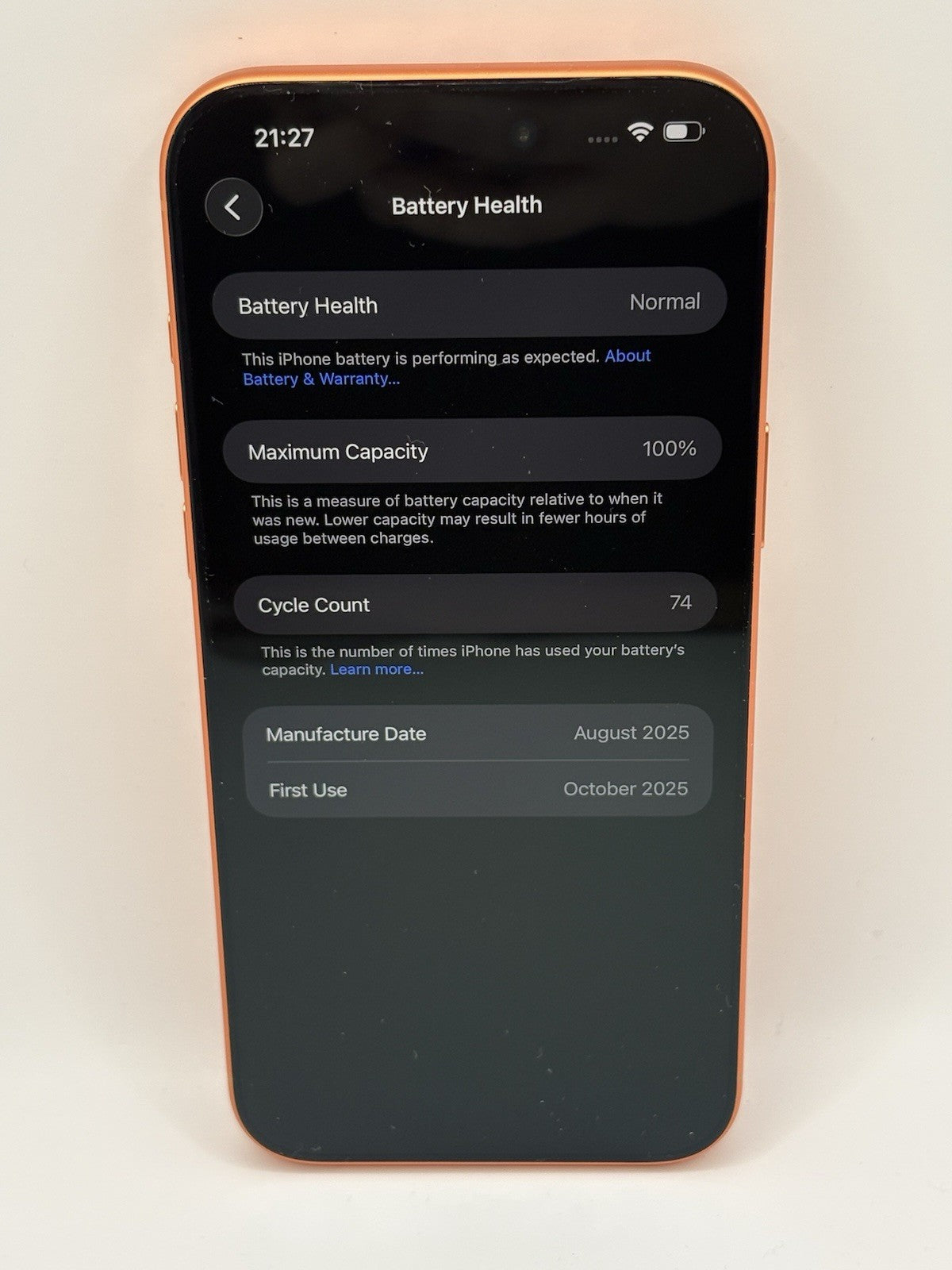 Apple Iphone 17 Pro Max 256GB Cosmic Orange 5G Excellent Warranty Unlocked