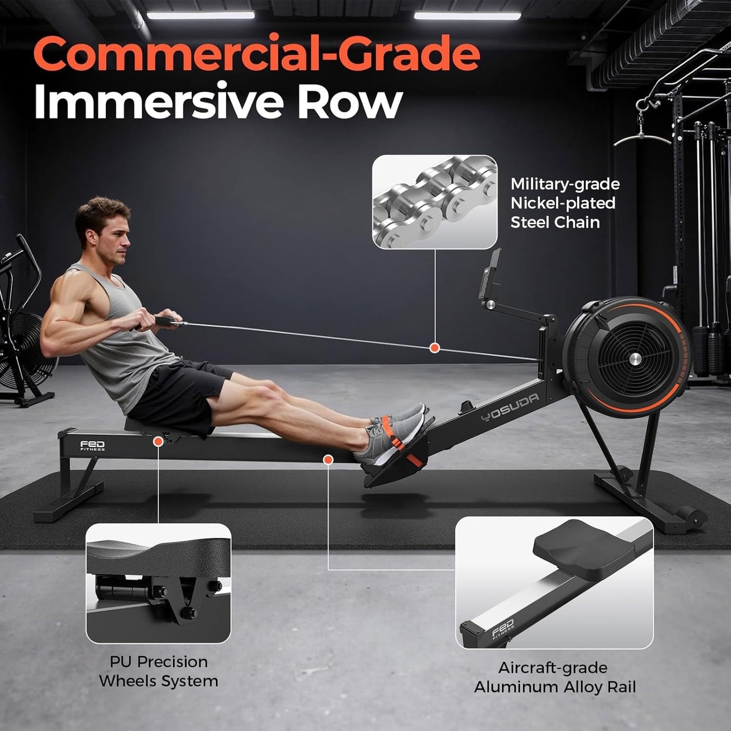 YOSUDA R2 Rowing Machine for Home, Professional Adjustable