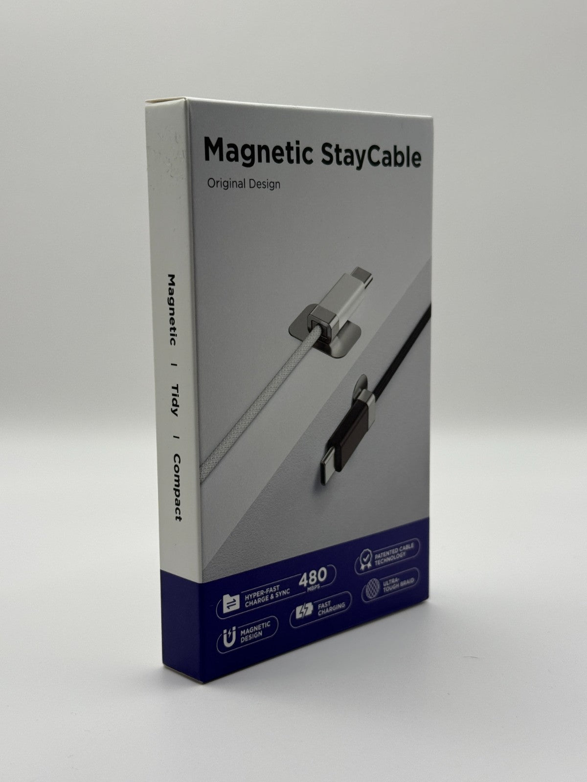 Magtame USB A To C Cable Magnetic 3.3 Ft Black 480Mbps 1m 27W New Sealed