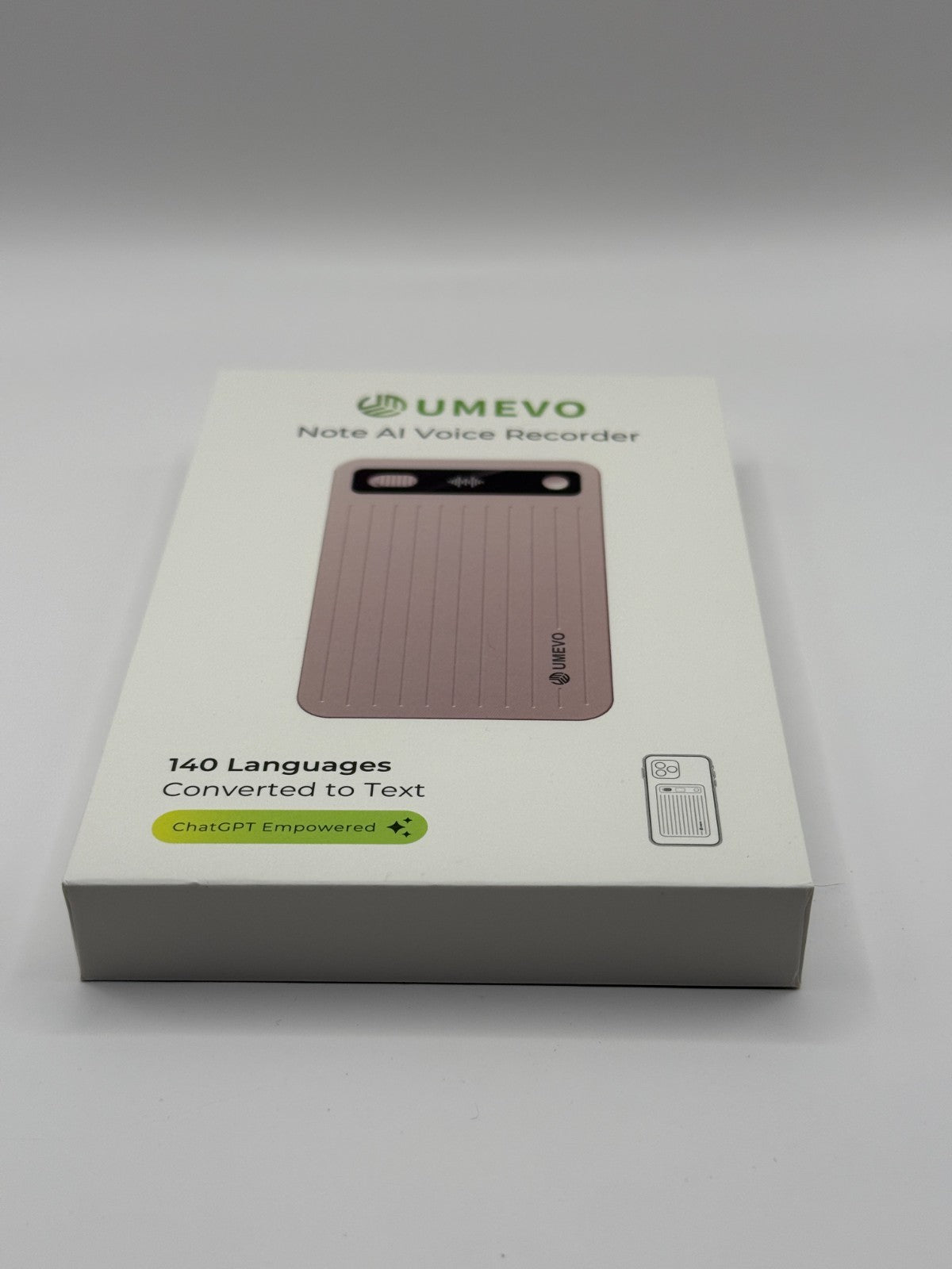 Umevo Note Plus Magnetic AI Powered Voice Recorder Opened Never Used Rose Gold