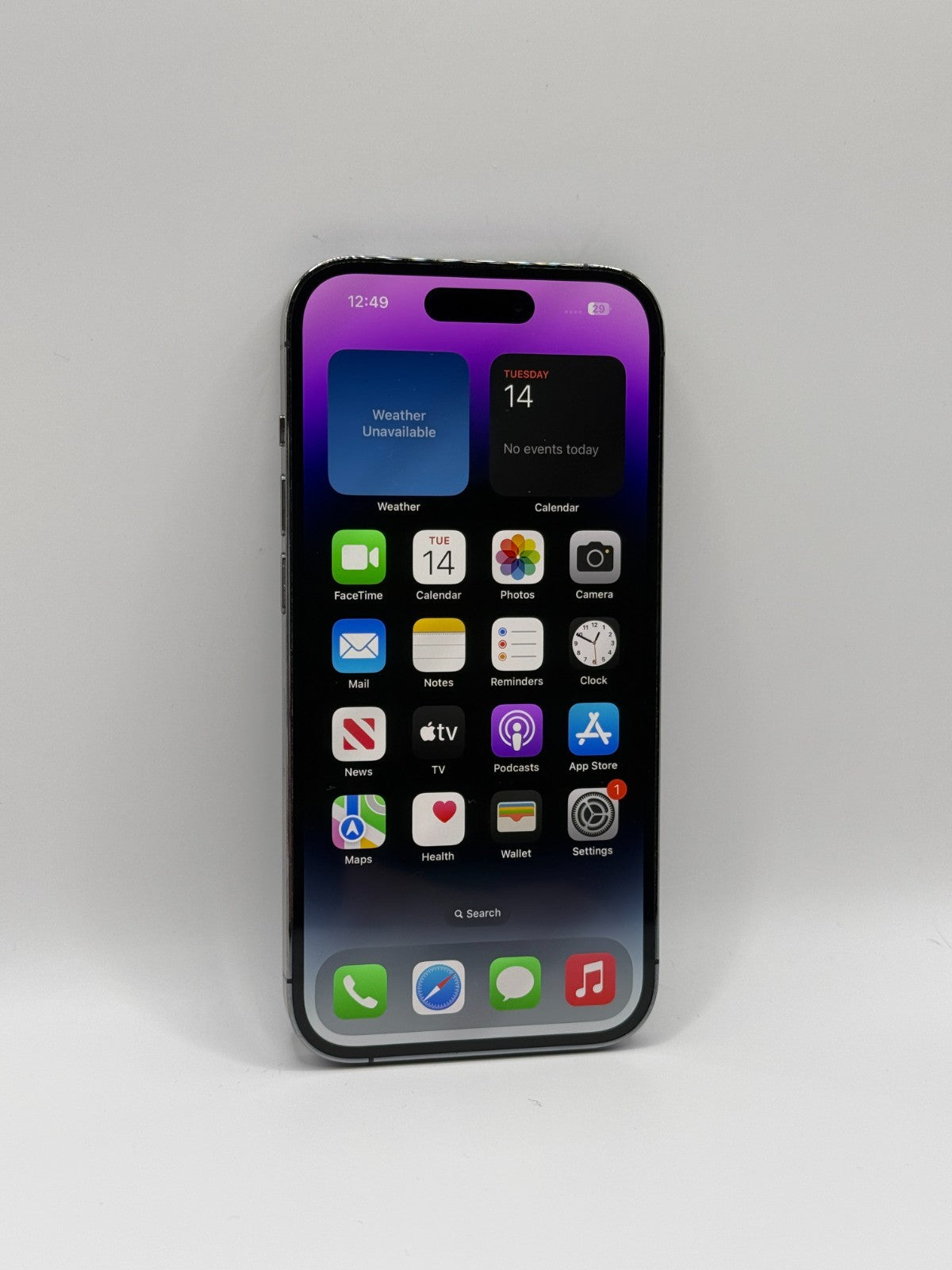 Apple Iphone 14 Pro 128GB Purple Unlocked Warranty Used Condition Face ID Issue
