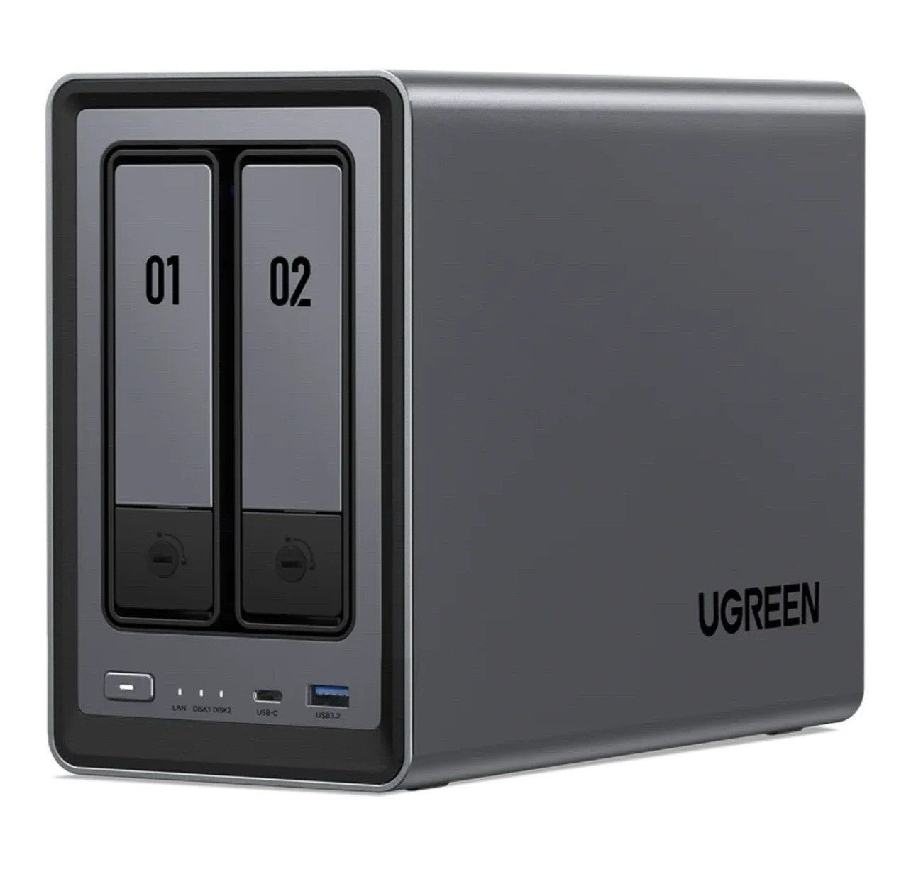 UGREEN NASync DXP2800 (942) 8GB RAM 2 Bay SATA Desktop NAS Expansion Enclosure
