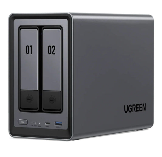 UGREEN NASync DXP2800 (942) 8GB RAM 2 Bay SATA Desktop NAS Expansion Enclosure
