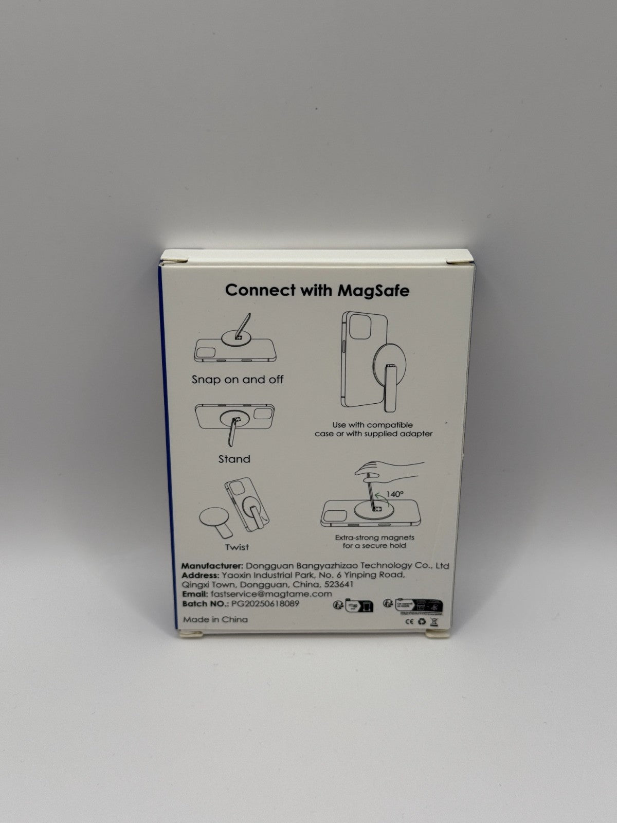 Magtame Magnetic Phone Stand Grip Double Sided Strong Magnetic Holder Silver New