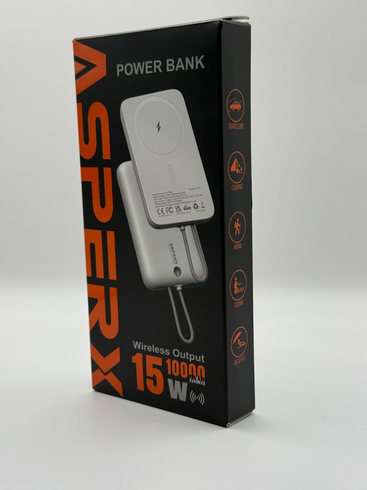 AsperX Magnetic Portable Charger 10000Mah 22.5W PD Fast Charging With USBC Cable