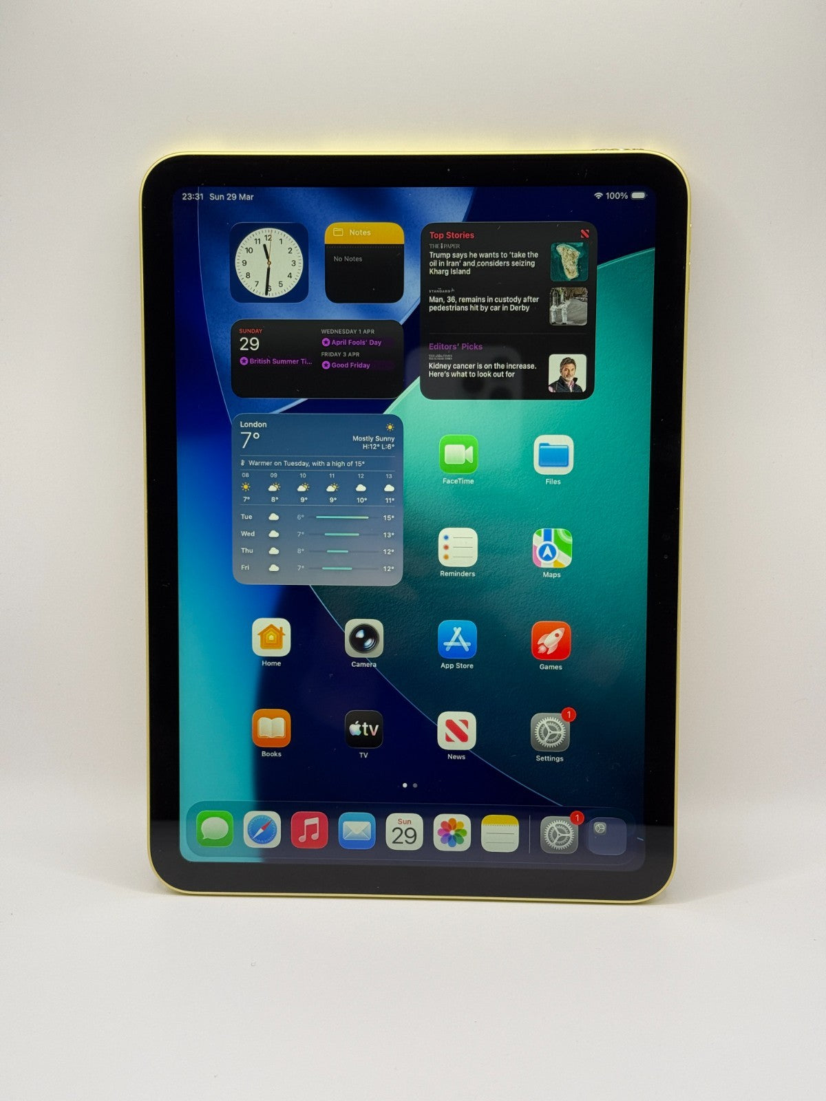 Apple Ipad A16 128GB Wifi 10.9in Yellow Boxed Excellent Condition Warranty