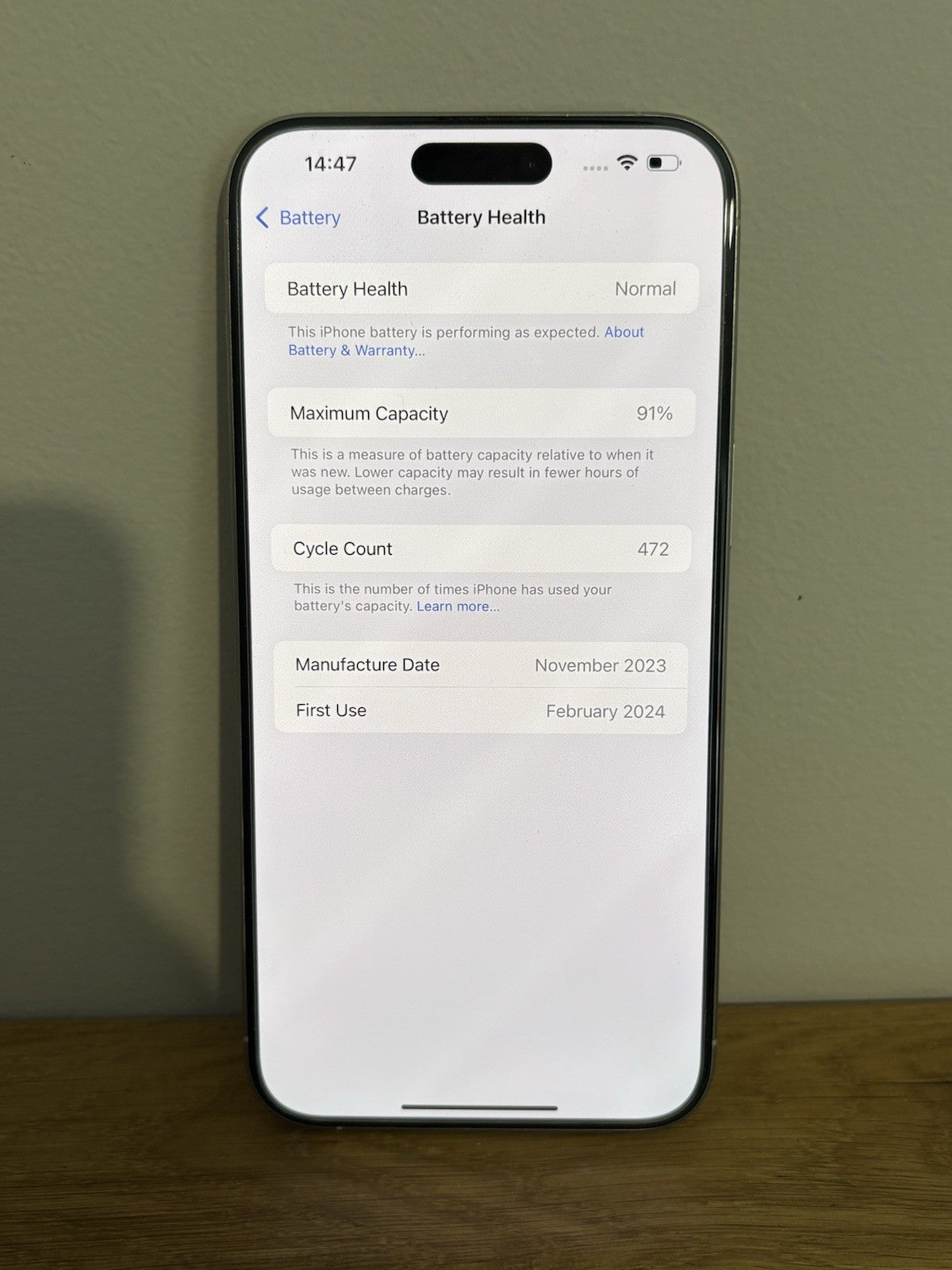 Apple iPhone 15 Pro Max 256GB (C238) White Titanium Unlocked Warranty Boxed