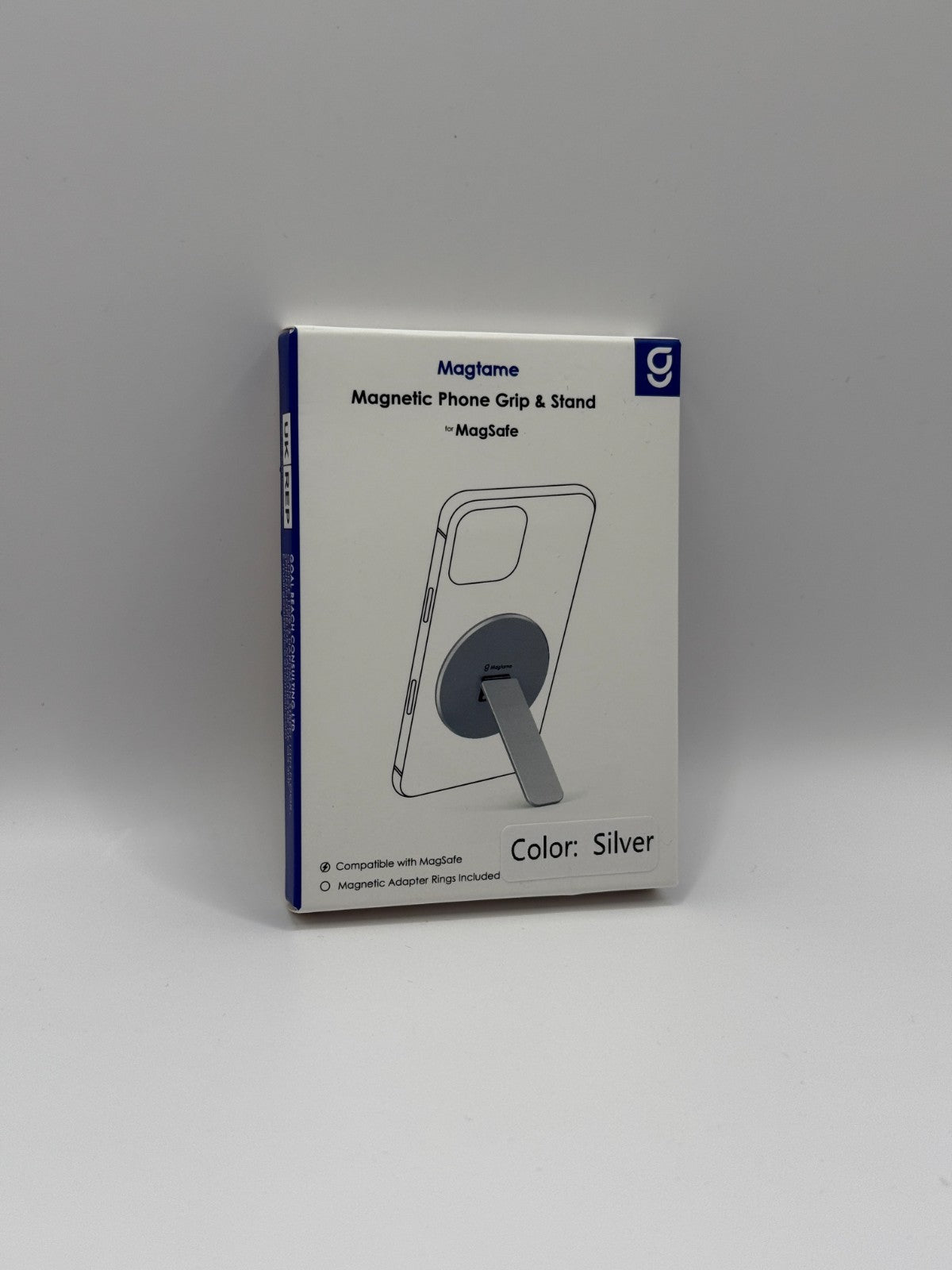Magtame Magnetic Phone Stand Grip Double Sided Strong Magnetic Holder Silver New