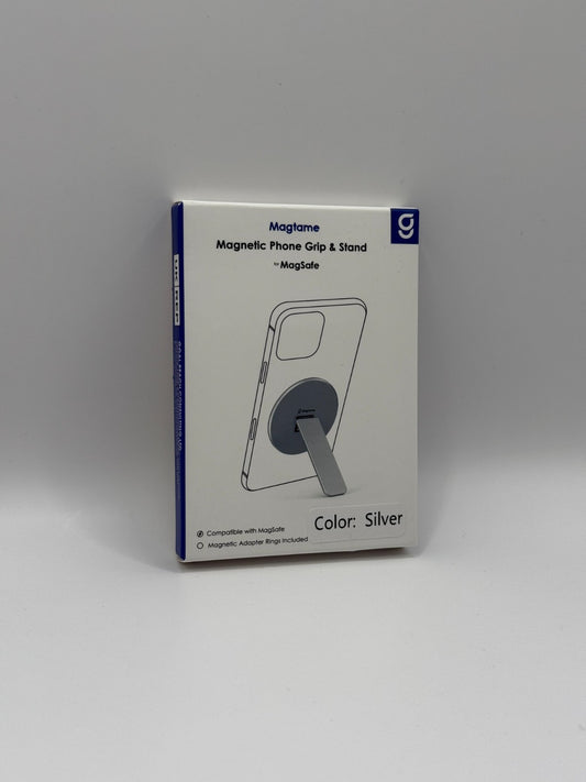 Magtame Magnetic Phone Stand Grip Double Sided Strong Magnetic Holder Silver New