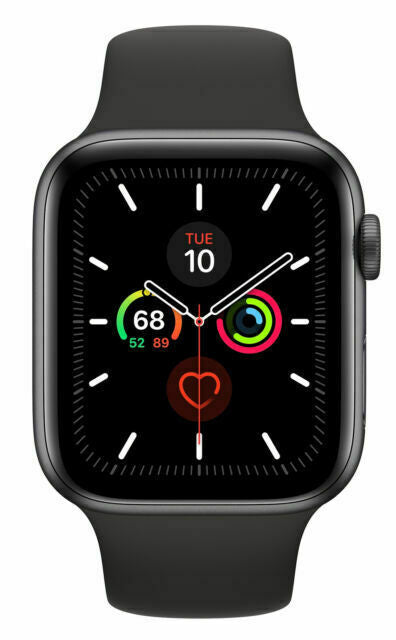 Apple Watch Series 5 44mm Wifi Space Grey Aluminium Case Black Sport Band